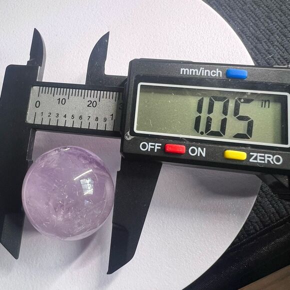 Amethyst‎ Crystal Marble Sphere Meditation Stone (#9) - Picture 7 of 8